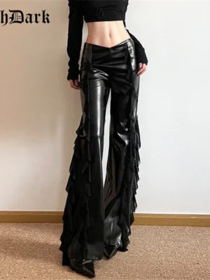 Gothic High Waist Flare Pants