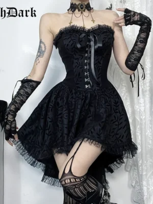 Gothic Strapless Corset Dress