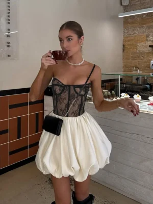 Sexy Lace Strapless Clubwear Dress