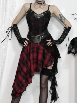 Gothic Dark Spaghetti Strap Dress