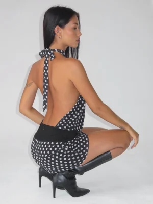 Polka Dot Halter Dress Summer Look