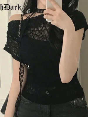Gothic See Through Lace Top