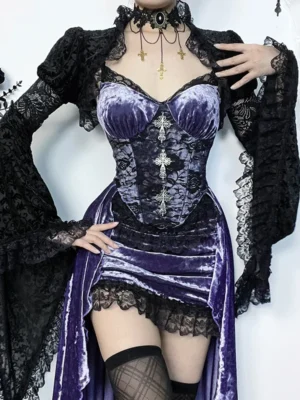 Gothic  Victorian Velvet Dress