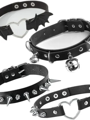 Gothic Punk Choker – Harajuku PU Leather Necklace