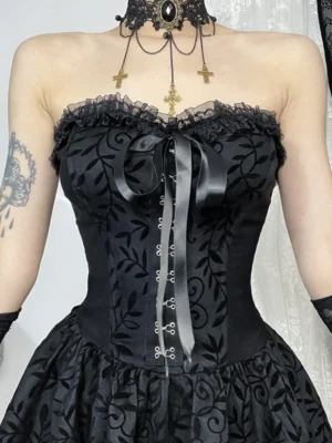 Gothic Strapless Corset Dress