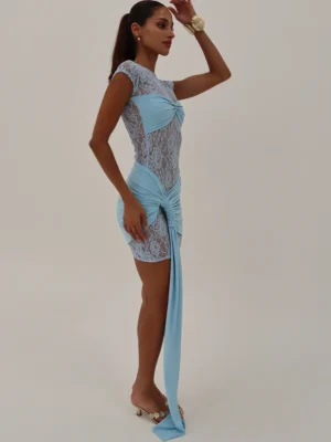 Patchwork Lace Bandage Dress Spring Style