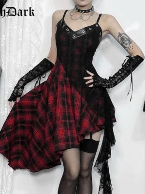Gothic Dark Spaghetti Strap Dress